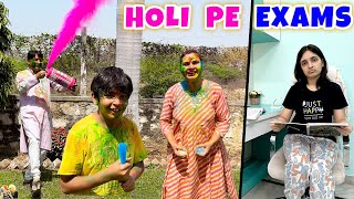 HOLI PE EXAMS  Holi Celebration with Family Vlog 2024  Aayu and Pihu Show [upl. by Pryor866]