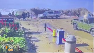 Exclusive Footage California Coastline Under Siege Massive Wave amp Evacuation Amidst Pacific Storms [upl. by Saucy]