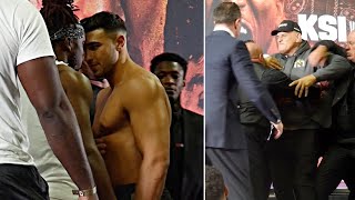 CARNAGE  KSI amp TOMMY FURY FACE OFF AS THE FURYS THREATEN TO KLL KSI AT PRIME PRESS CONFERENCE [upl. by Nawud]