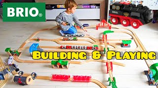 Brio Family Building and Playing BrioTrains BrioRailway ToyTrains WoodenRailway CreativePlay [upl. by Airb599]