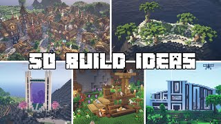 50 Build Ideas for Your Minecraft Survival World [upl. by Bellda]