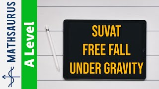 SUVAT Equations  free fall under gravity [upl. by Nalehp732]