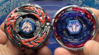 Beyblade BB108 L Drago Destroy FS vs BB105 Big Bang Pegasis FD ベイブレード [upl. by Aicelf600]