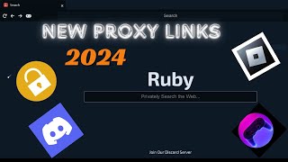 New Proxy Links For School Chromebook 2024  RUBY PROXY [upl. by Marmawke]