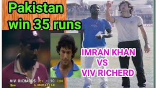 Pakistan vs West Indies highlights Pakistan win 35 runs match 1986 cricket shot [upl. by Ylrebmic245]