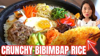 How to make CRUNCHY Dolsot Bibimbap Rice 맛있는 돌솥비빔밥 누룽지 만들기 [upl. by Malek608]