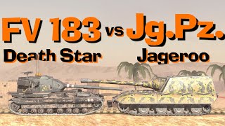 WOT Blitz Face Off  FV215b 183 vs Jg Pz E 100 [upl. by Swithbart411]