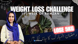 Ramzan Weight Loss Challenge Week 1  Sehar amp Iftar Recipes  TSK Diet HindiUrdu [upl. by Harbot548]