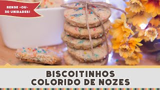 Biscoitinhos Colorido de Nozes  Receitas de Minuto EXPRESS 127 [upl. by Koby]