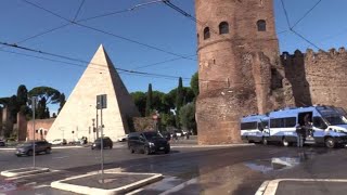 Roma Ostiense presidiata lintera area della manifestazione proPalestina [upl. by Ordnas921]