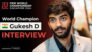 🇮🇳 GUKESH D quotDeep down I’m still this kid who loves chessquot  Interview with 18th World Champion [upl. by Huston]