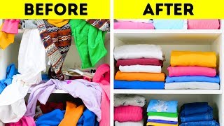 20 SPACESAVING CLOTHES FOLDING IDEAS [upl. by Nawor]