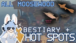 FISCH  Moosewood all beastiary entries and hotspots [upl. by Andriette208]