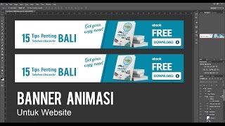 Tutorial Membuat Banner Animasi GIF [upl. by Legnalos]