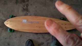 First Ride on my Bamboo Longboard Pintail Skateboard by Ehlers Longboard Skateboards [upl. by Yewed]