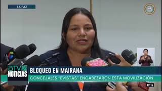 Diputada Choque denuncia financiamiento de autoridades locales en bloqueo de Mairana [upl. by Lezley334]