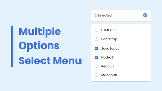 Multiple Options Select Menu in HTML CSS amp JavaScript [upl. by Adali944]