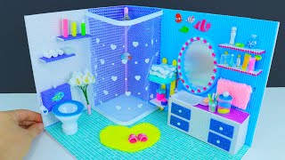 DIY Miniature Dollhouse Frozen Bathroom [upl. by Noyr]