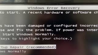 Windows Error Recovery Problem 100 Solved in Just 2 min [upl. by Eerok]