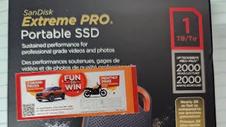 Sandisk Extreme Pro Portable SSD Unboxing [upl. by Butch]