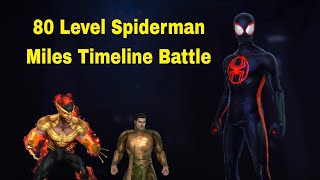 80 Level Complete Spider Man Miles Morales And Timeline Battle Guide  Marvel Future Fight [upl. by Nnyleitak]