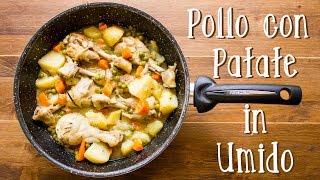 Pollo con Patate in Umido  Ricetta Secondo con Contorno Veloce quotONE POTquot  55Winston55 [upl. by Lerred]