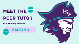 Meet Peer Tutor Massimo FSW College Tutoring Services [upl. by Ateiram]