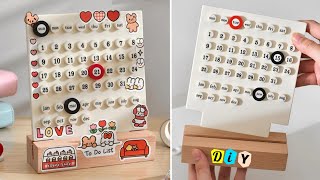 DIY Manual Desk Calendar at Home  How to Make a Cute Manual Calendar [upl. by Adyan]