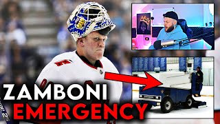 THIS ZAMBONI DRIVER BECAME AN NHL EMERGENCY GOALIE  Soccer Fan Reacts [upl. by Erin]