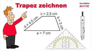 Trapez mit Zirkel und Lineal konstruieren [upl. by Gan604]