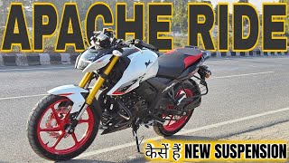 New Suspension 2025 TVS Apache RTR 160 4V Ride ReviewTVS Apache New model Ride ReviewNewTVSApache [upl. by Mccord]