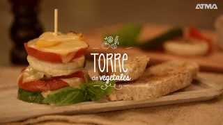 Torre de verduras grilladas con queso fundido  Cocina de Ideas ATMA [upl. by Haneeja]