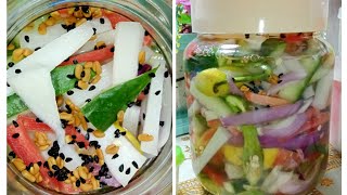 Mix Veg Vinegar pickel Recipeمکس سبزی کے اچار کی ریسپیHow To Make Veg PickleKitchen With Aqsa [upl. by Moia100]