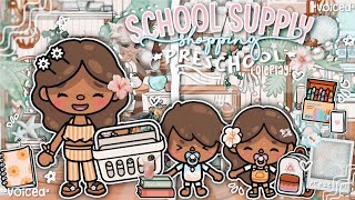 ˚˖𓍢ִ໋🐚 ࣪˖ school supply shopping for preschool  🏫🌷  voiced 🎙  toca boca life world rp 🌏💐⛲️ 𝜗𝜚 [upl. by Ayaj]