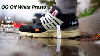 Gifted OffWhite OG Presto Unboxing Review and On feet 2020 [upl. by Coad992]