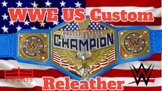 WWE United States Replica Belt Releathered Paint Modded Custom Restoned Leather by dripbelts [upl. by Notnroht]