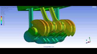 TUTORIAL 18 FINITE ELEMENT ANALYSIS of a 4Cylinder engine [upl. by Oberheim299]