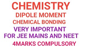 DIPOLE MOMENT PART 3 FOR NEET ampJEE EXAMS IN HINDI CHEMISTRY [upl. by Saisoj]