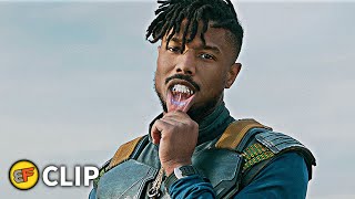 Killmonger Kills Ulysses Klaue Scene  Black Panther 2018 Movie Clip HD 4K [upl. by Edgell]