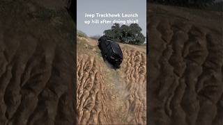 Insane Trackhawk launched up hill trx ram srt srt8 trackhawk dodge 1000hp hellcat fastcar [upl. by Fakieh]