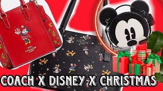 COACH DISNEY X COACH OUTLET CHRISTMAS HANDBAGS COACH DISNEY COLLECTION COACH MICKEY MOUSE [upl. by Anaehs667]