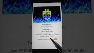 Lirik Lagu Yel Yel Supporter Persib Bandung🥰🥰 [upl. by Johnathon230]