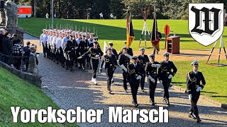 Marsch des Yorckschen Korps Ausmarsch Wachbataillon BMVgMarinemusikkorps Kiel Marineschule Mürwik [upl. by Salome]