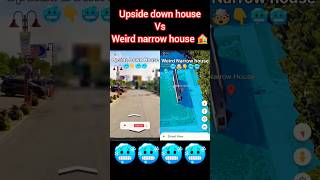 Narrow house vs weird upside down house 🏡🏡 i found hiddenearth01 shorts creator2creator [upl. by Gibrian]