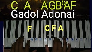 Gadol Adonai Chords Keyboard Tutorial  Gadol Adonai Hebrew Song Chords  SHINES MUSIC [upl. by Ivzt]