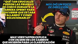 Max Verstappen explicó con un Mini RB a Diego mejía los cambios que hicieron para la Qualy F1 radio [upl. by Tolley]