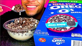 ASMR OREO OS MEGA STUF COOKIE CEREAL MILK  EATING MOUTH SOUNDS NOISES NO TALKING  MUKBANG [upl. by Jacie977]