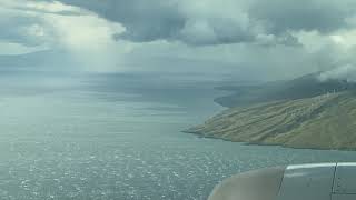 Maui Hawaii Landing At Kahului Airport With Rainbow [upl. by Aronoel]