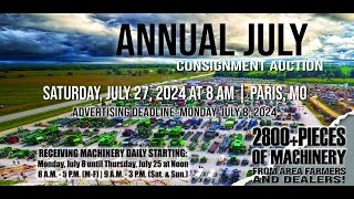 Preview of Huge Annual July Consignment Auction in Paris MO by Wheeler Auction amp Real Estate [upl. by Baal304]