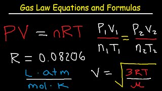 Gas Laws  Equations and Formulas [upl. by Tnecillim]